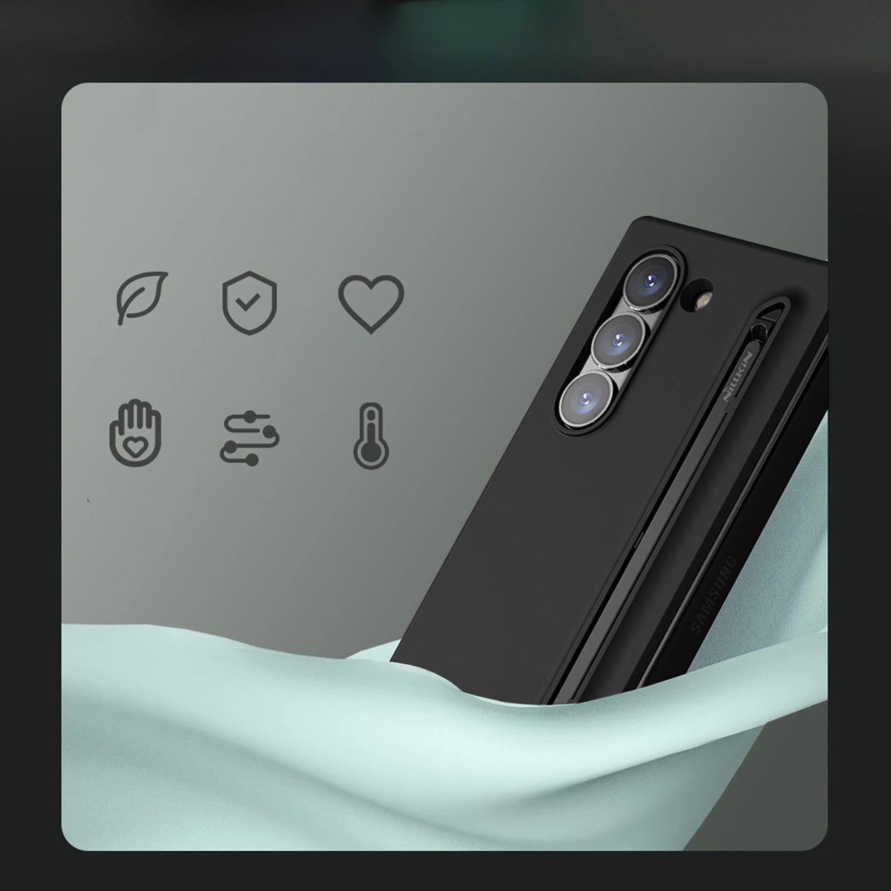 Nillkin Flex Pure Fold Case for Samsung Galaxy Z Fold 6 5G - black_5