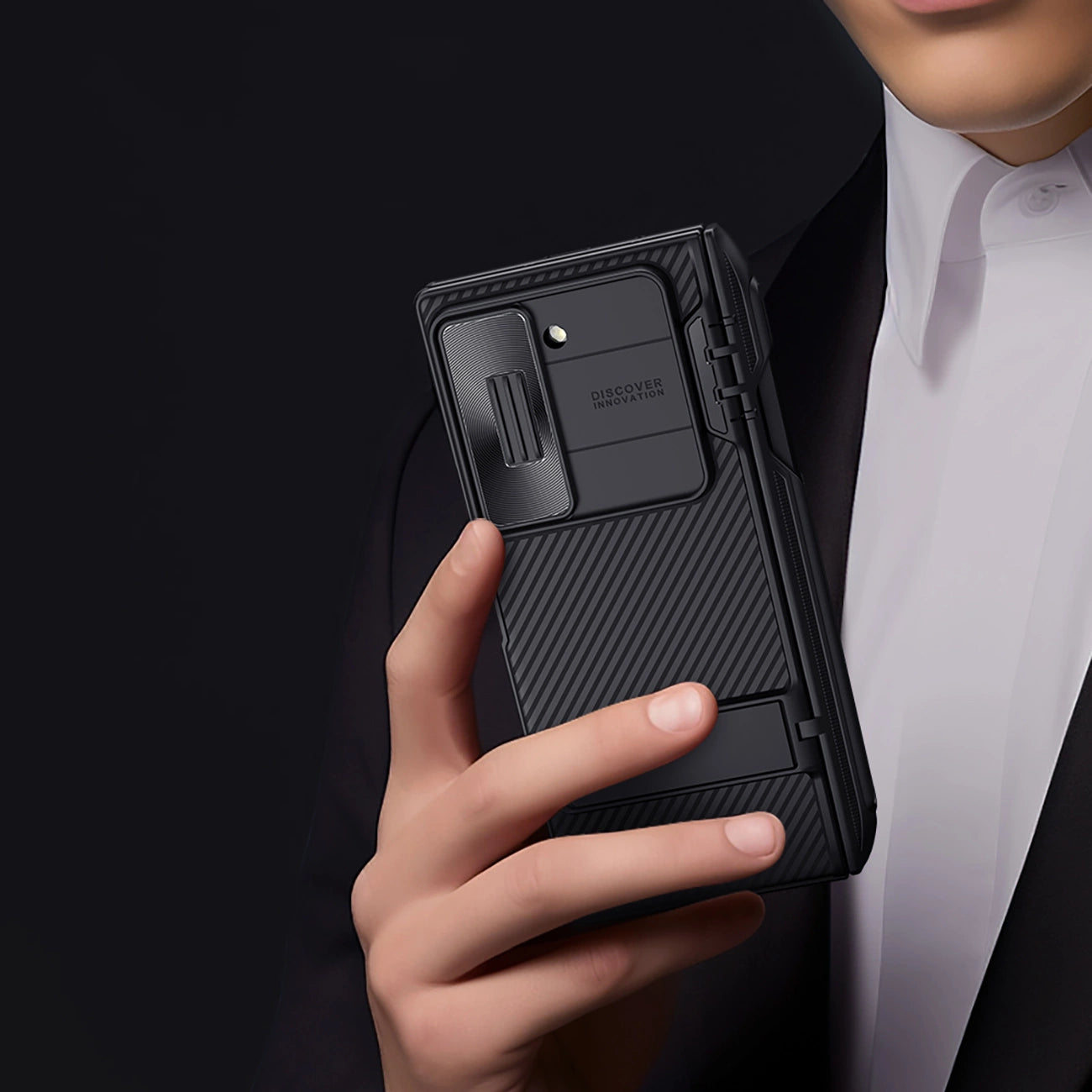 Nillkin CamShield Fold Case for Samsung Galaxy Z Fold 6 5G with Stylus Holder - Black_7