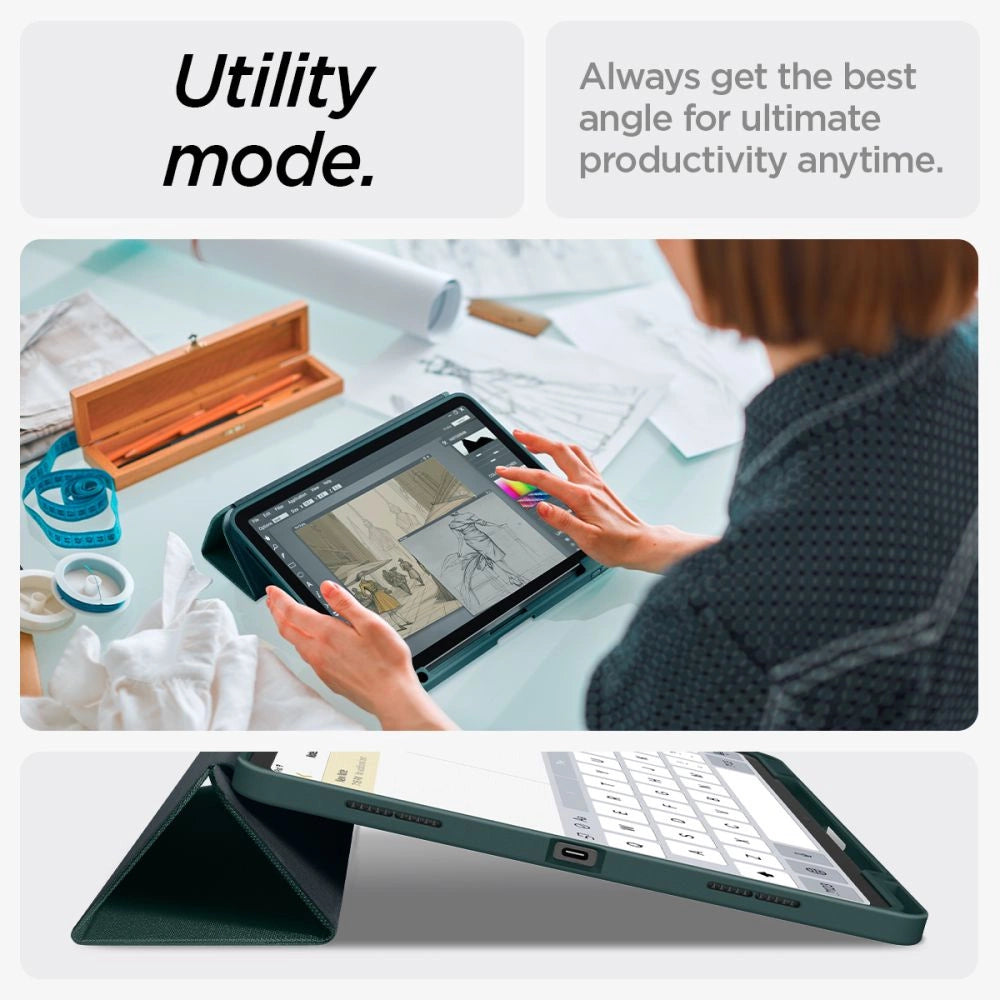 Spigen Urban Fit iPad Air 13&quot; 2024 Case - Green_14