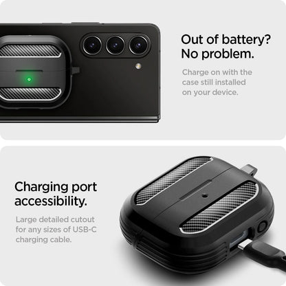 Spigen Rugged Armor Samsung Galaxy Buds 3 / 3 Pro Case - Black_15