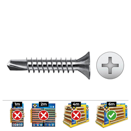 Caixa 500 unid. ponta broca escariado philips din/ref 7504p Ã¸3,5x19mm zincado celo_0