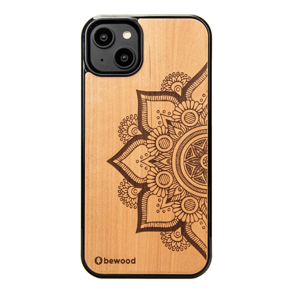 Bewood Mandala Apple Tree Wooden Case for iPhone 14 Plus - Light Brown_0