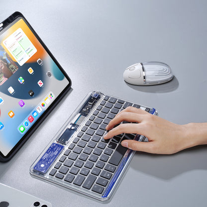 Dux Ducis Keyboard (CK Series) Wireless for Laptop / Tablet / Phone - Transparent_5