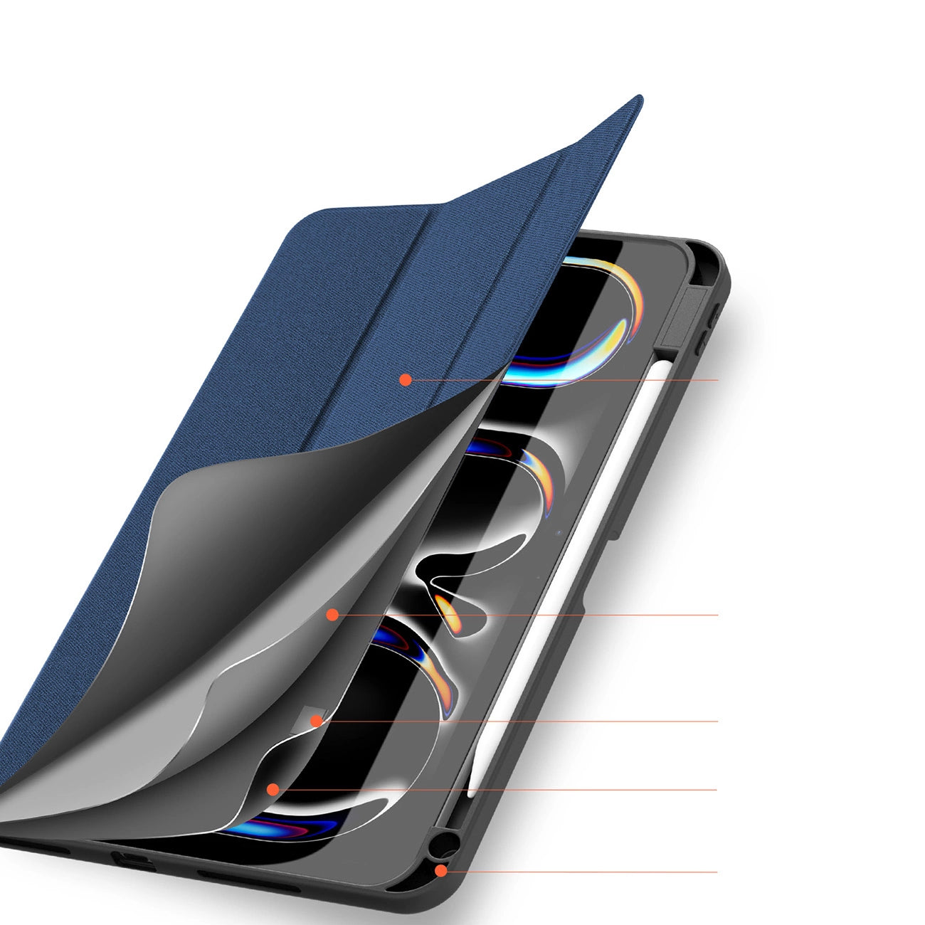 Dux Ducis Domo case with flap and smart sleep for Xiaomi Pad 6 / 6 Pro - blue_7