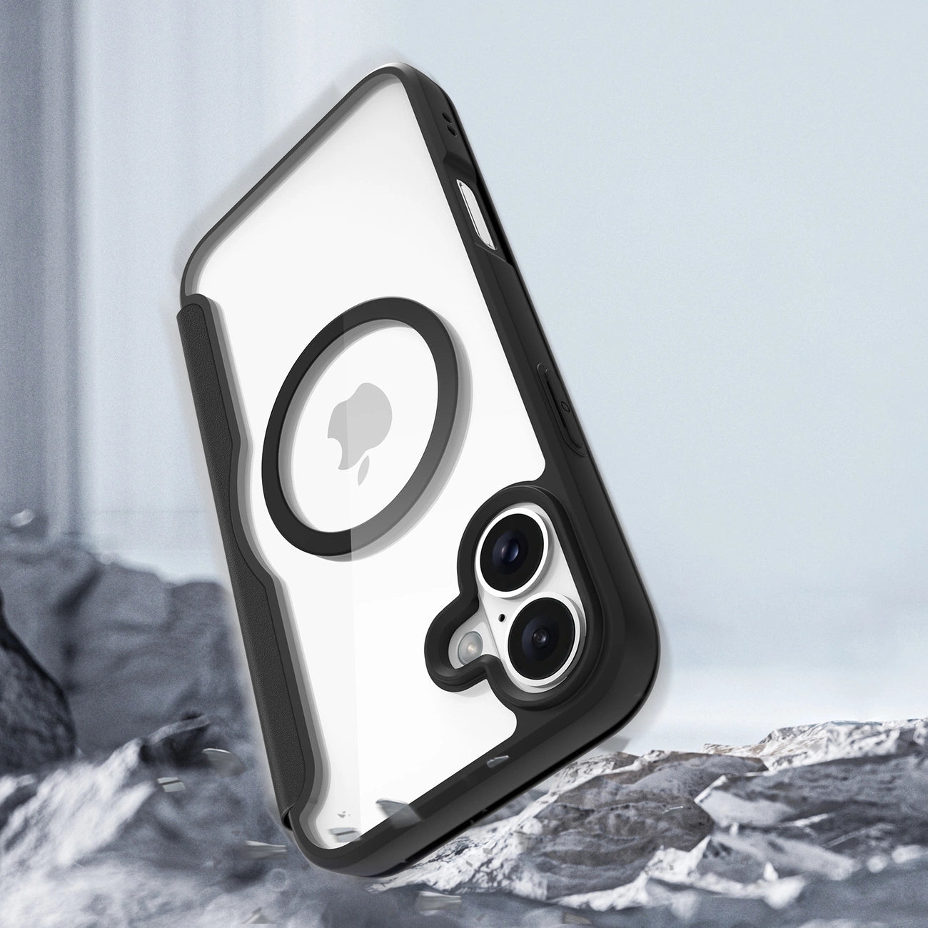Dux Ducis Skin X Pro iPhone 16 Case with MagSafe and Flip Cover - Black_9