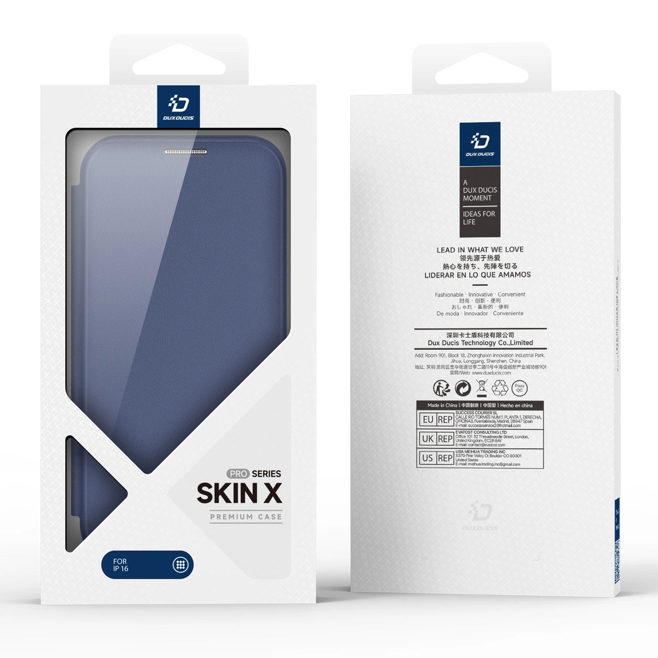 Dux Ducis Skin X Pro iPhone 16 Case with MagSafe and Flip - Blue_11