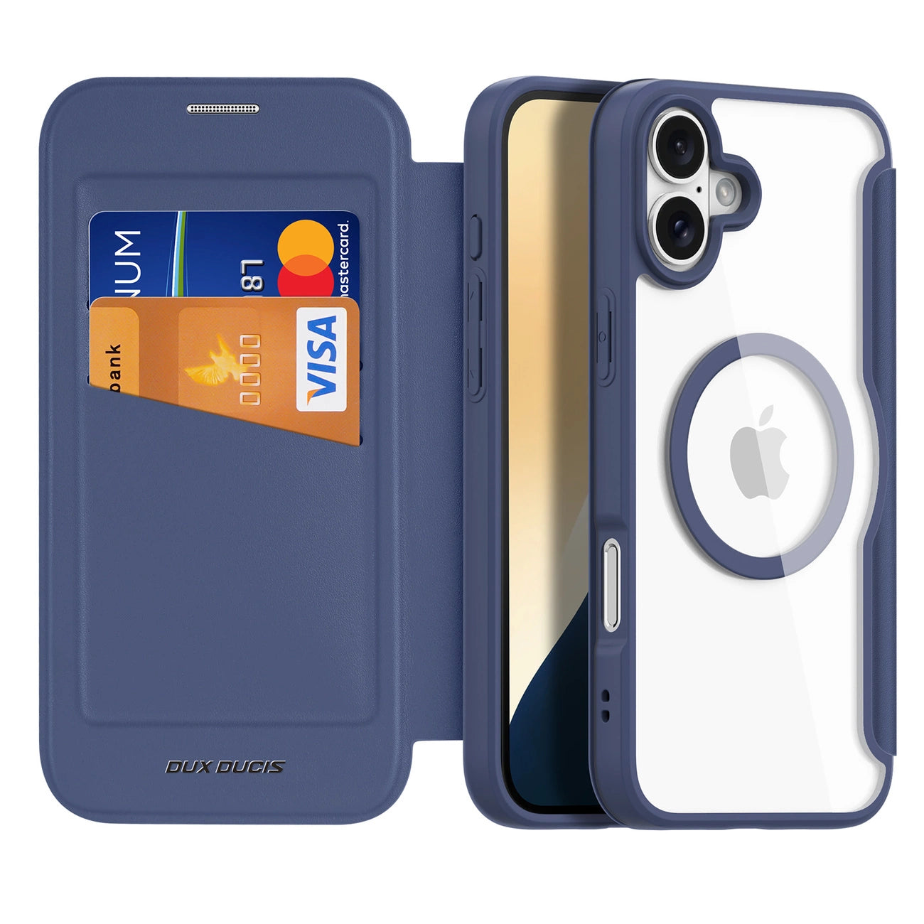 Dux Ducis Skin X Pro iPhone 16 Case with MagSafe and Flip - Blue_1