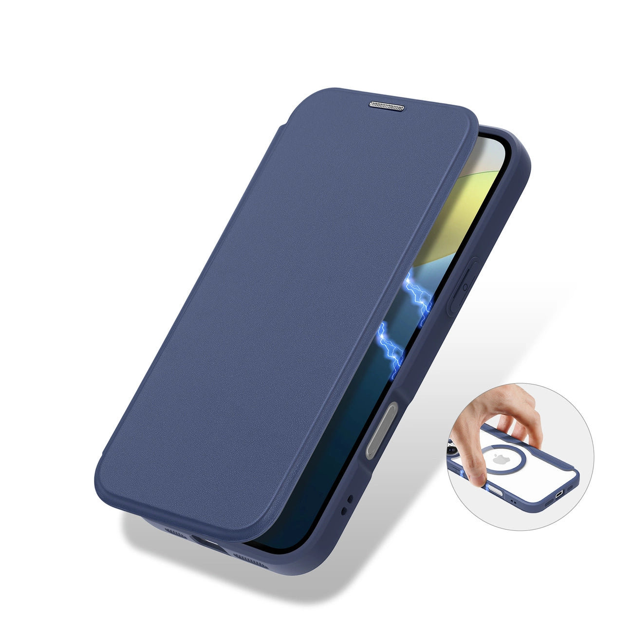 Dux Ducis Skin X Pro iPhone 16 Case with MagSafe and Flip - Blue_6