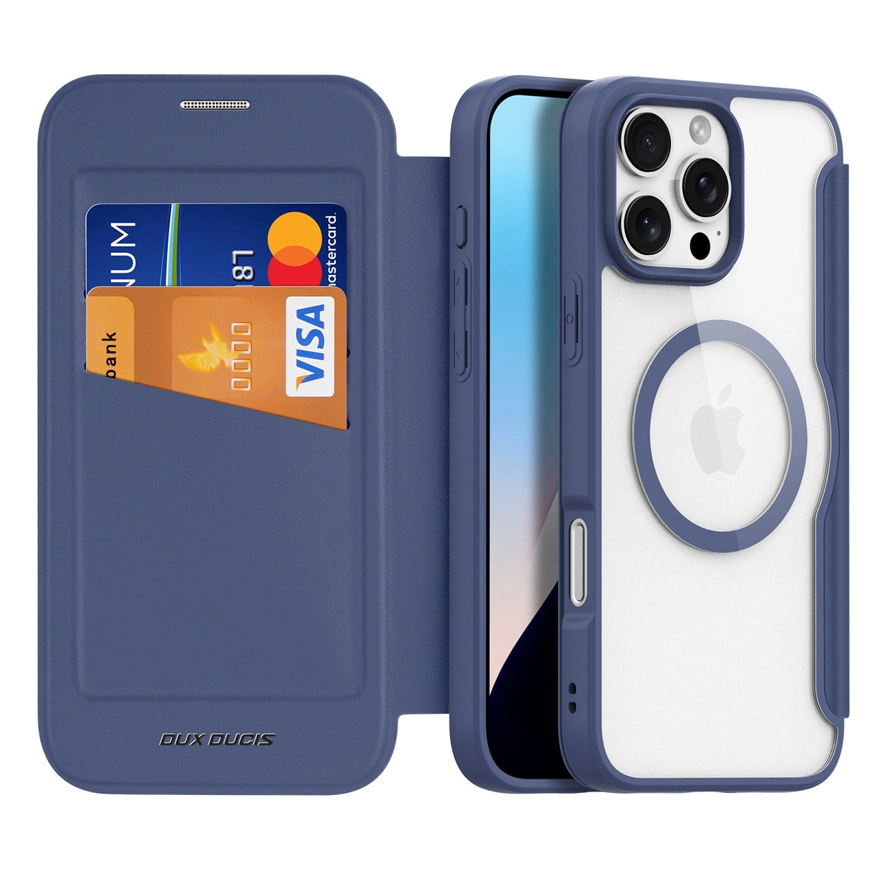 Dux Ducis Skin X Pro Case for iPhone 16 Pro Max with MagSafe and Flip - Blue_1