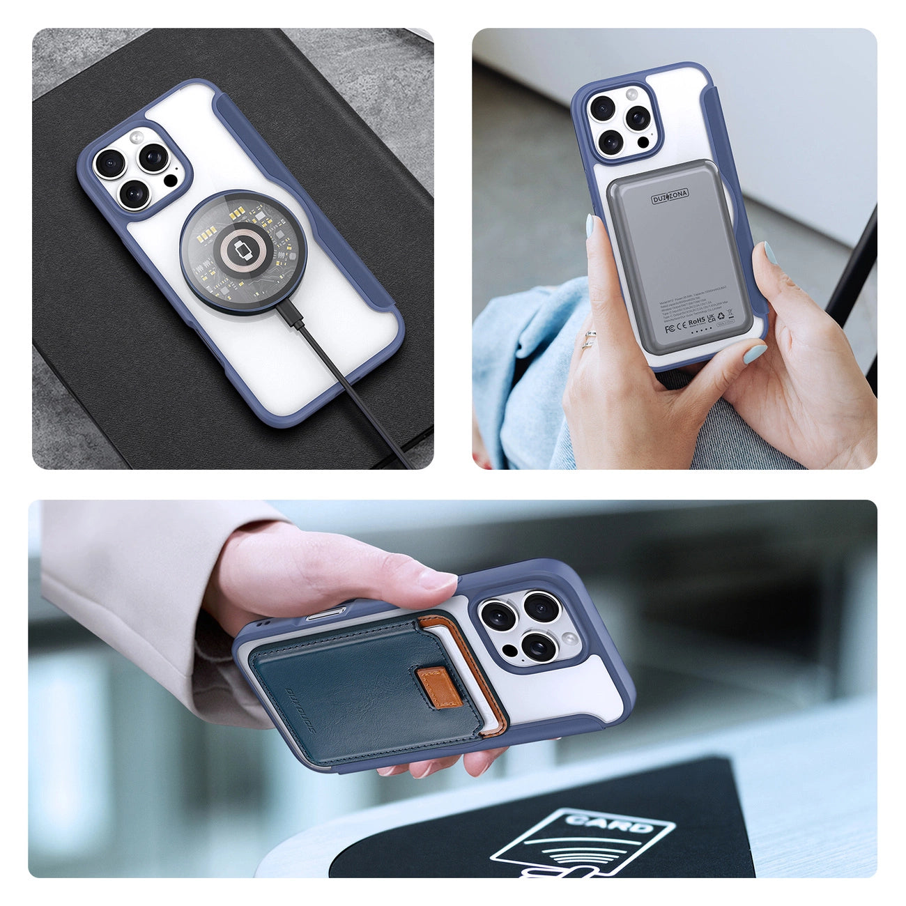 Dux Ducis Skin X Pro Case for iPhone 16 Pro Max with MagSafe and Flip - Blue_5