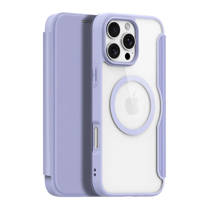 Dux Ducis Skin X Pro iPhone 16 Pro Max Case with MagSafe and Flip Cover - Purple_0