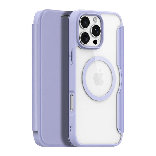Dux Ducis Skin X Pro iPhone 16 Pro Max Case with MagSafe and Flip Cover - Purple_0