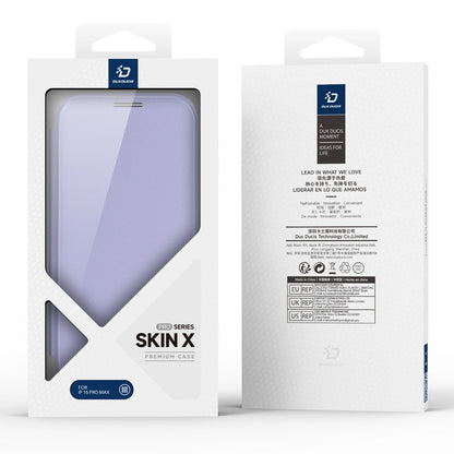 Dux Ducis Skin X Pro iPhone 16 Pro Max Case with MagSafe and Flip Cover - Purple_2