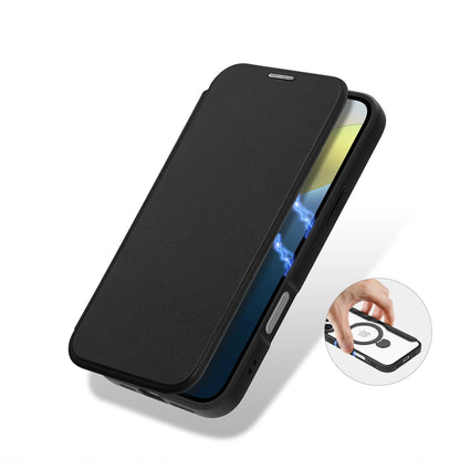 Dux Ducis Skin X Pro iPhone 16 Case with MagSafe, Flip and Stand - Black_9