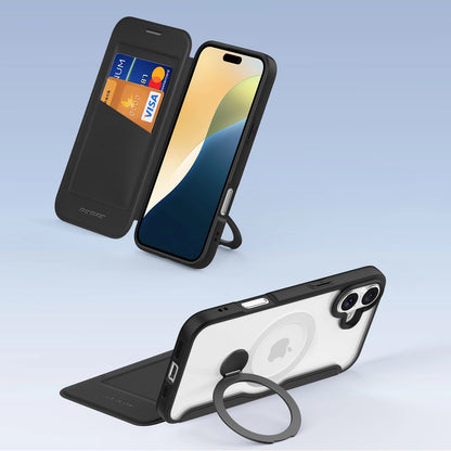 Dux Ducis Skin X Pro iPhone 16 Case with MagSafe, Flip and Stand - Black_7