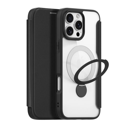 Dux Ducis Skin X Pro iPhone 16 Pro Case with MagSafe, Flip and Stand - Black_0