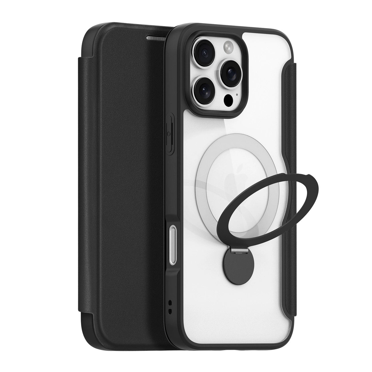 Dux Ducis Skin X Pro iPhone 16 Pro Max Case with MagSafe, Flip and Stand - Black_0