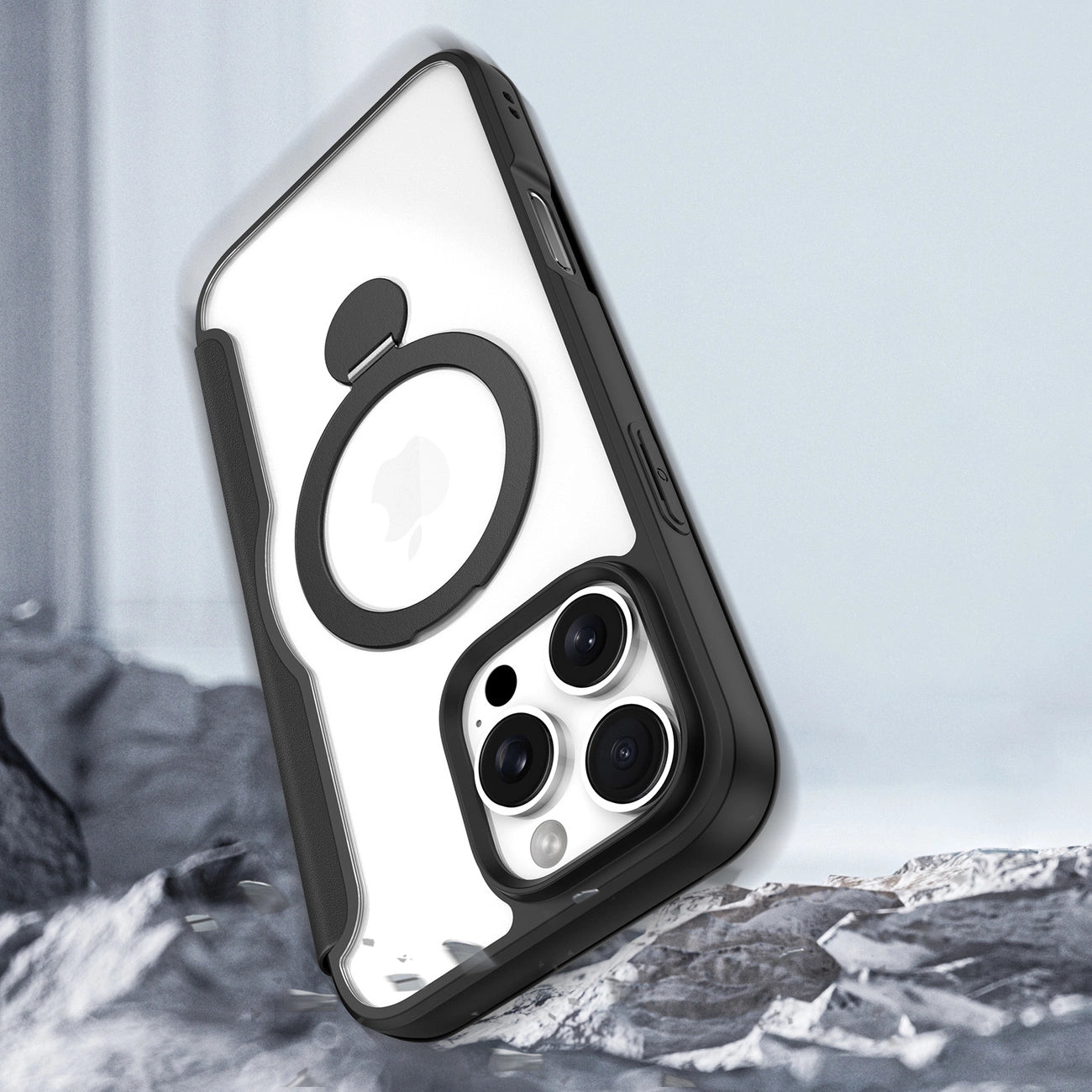 Dux Ducis Skin X Pro iPhone 16 Pro Max Case with MagSafe, Flip and Stand - Black_13