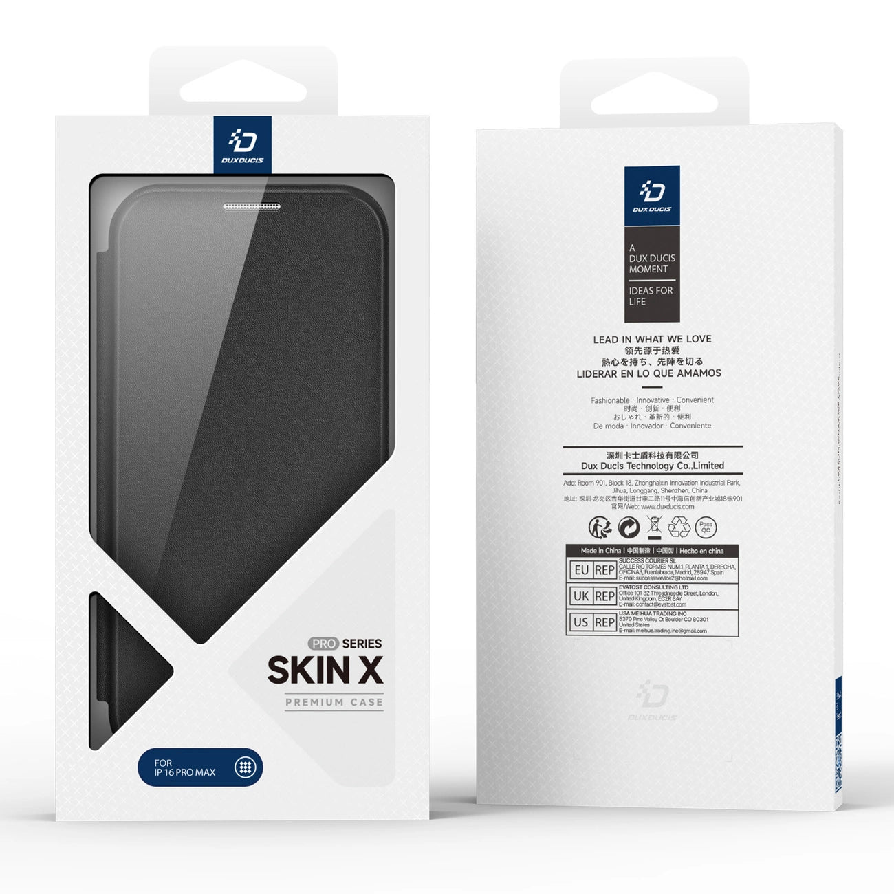 Dux Ducis Skin X Pro iPhone 16 Pro Max Case with MagSafe, Flip and Stand - Black_3