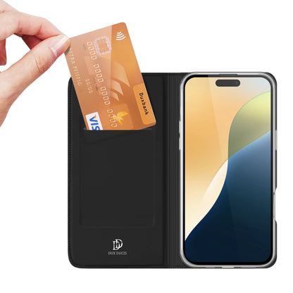 Dux Ducis Skin Pro iPhone 16 Plus Case with Flip and Card Slot - Black_2