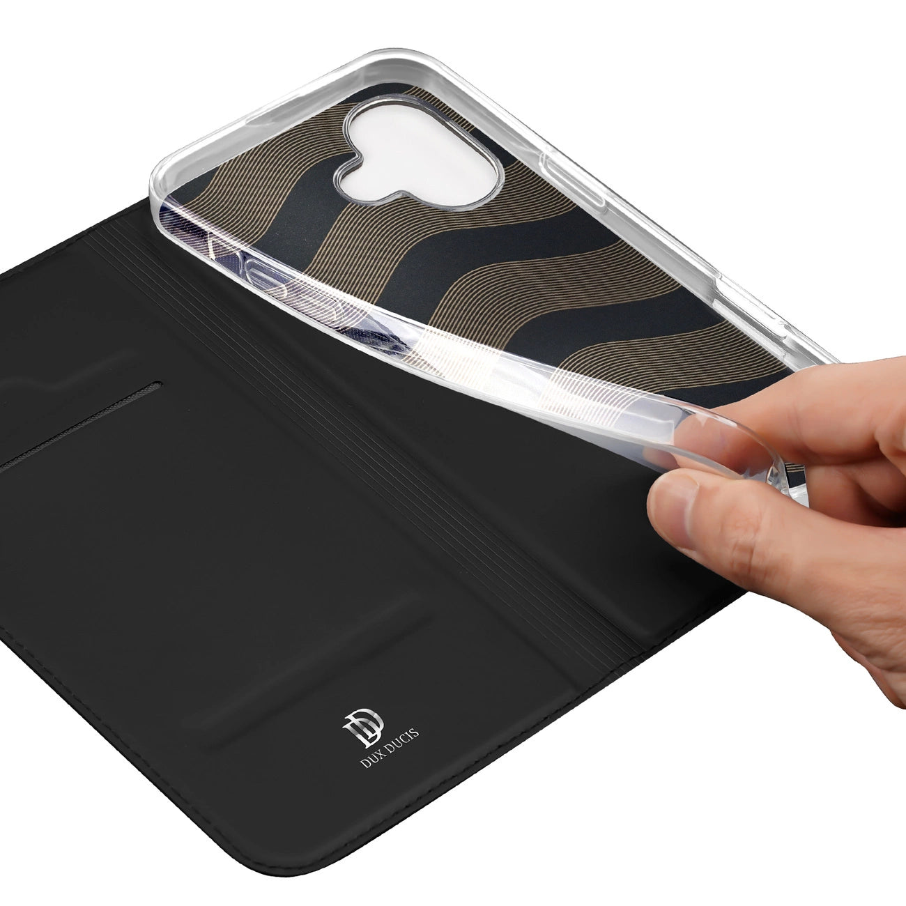 Dux Ducis Skin Pro iPhone 16 Plus Case with Flip and Card Slot - Black_8