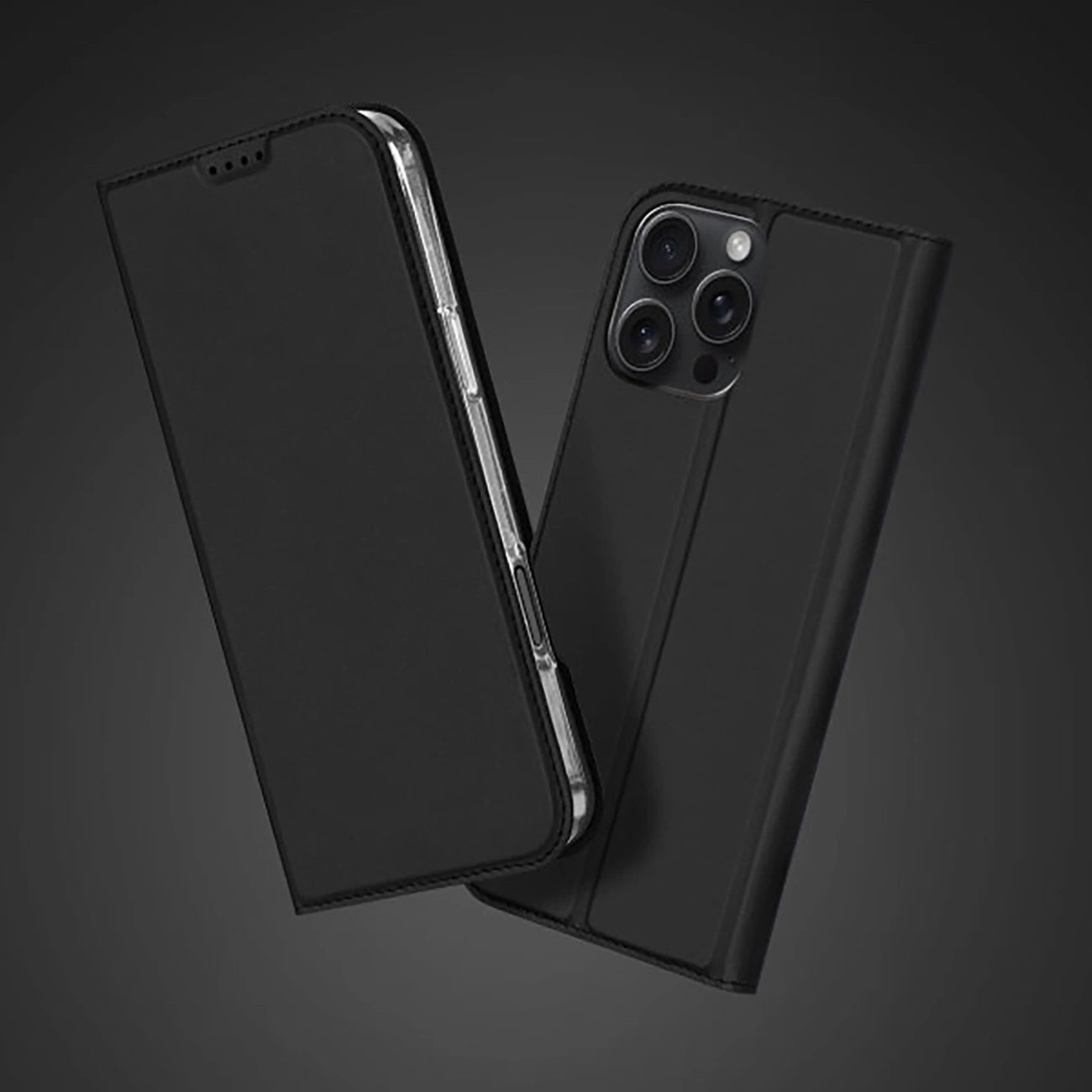 Dux Ducis Skin Pro iPhone 16 Pro Case with Flip and Card Slot - Black_11