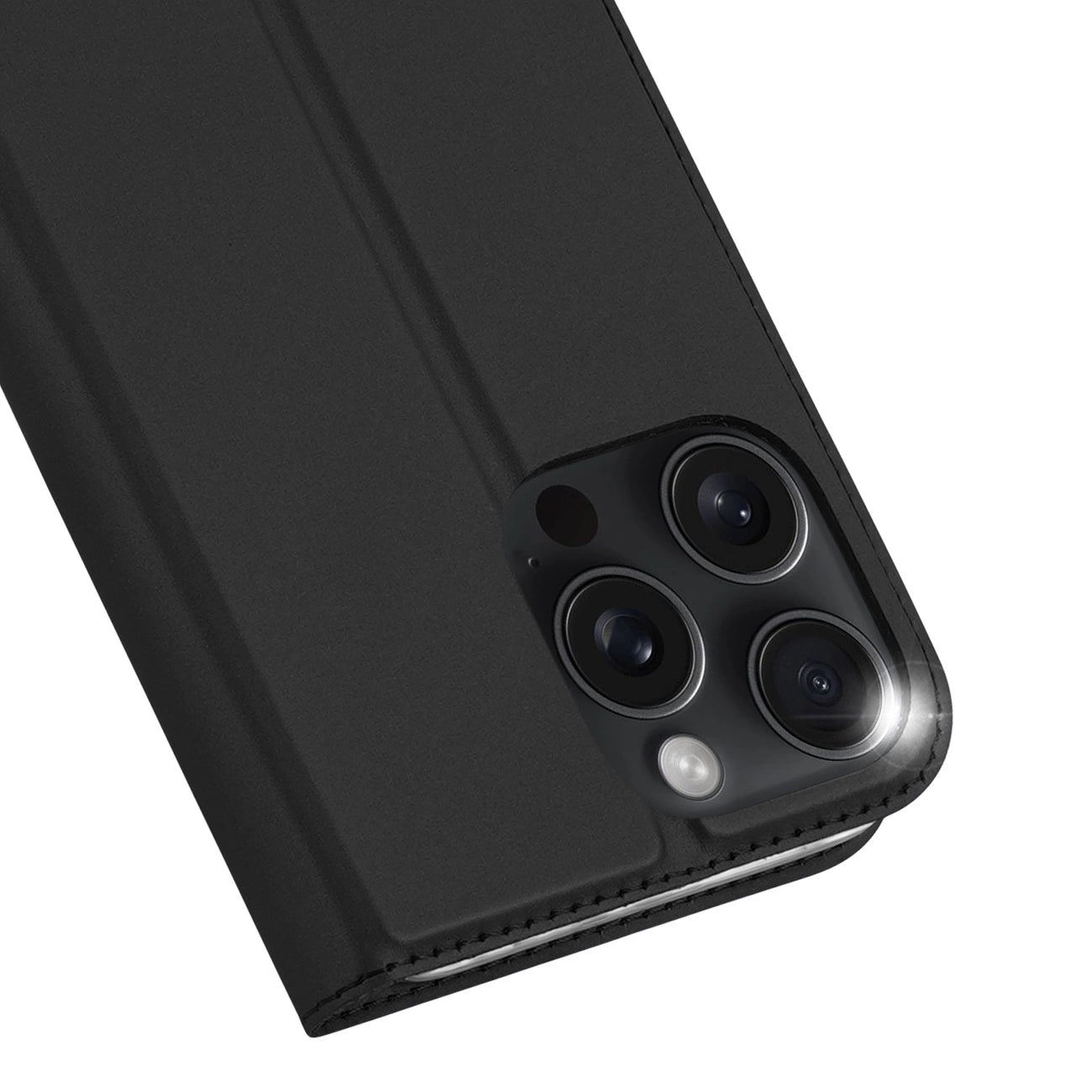 Dux Ducis Skin Pro iPhone 16 Pro Case with Flip and Card Slot - Black_3