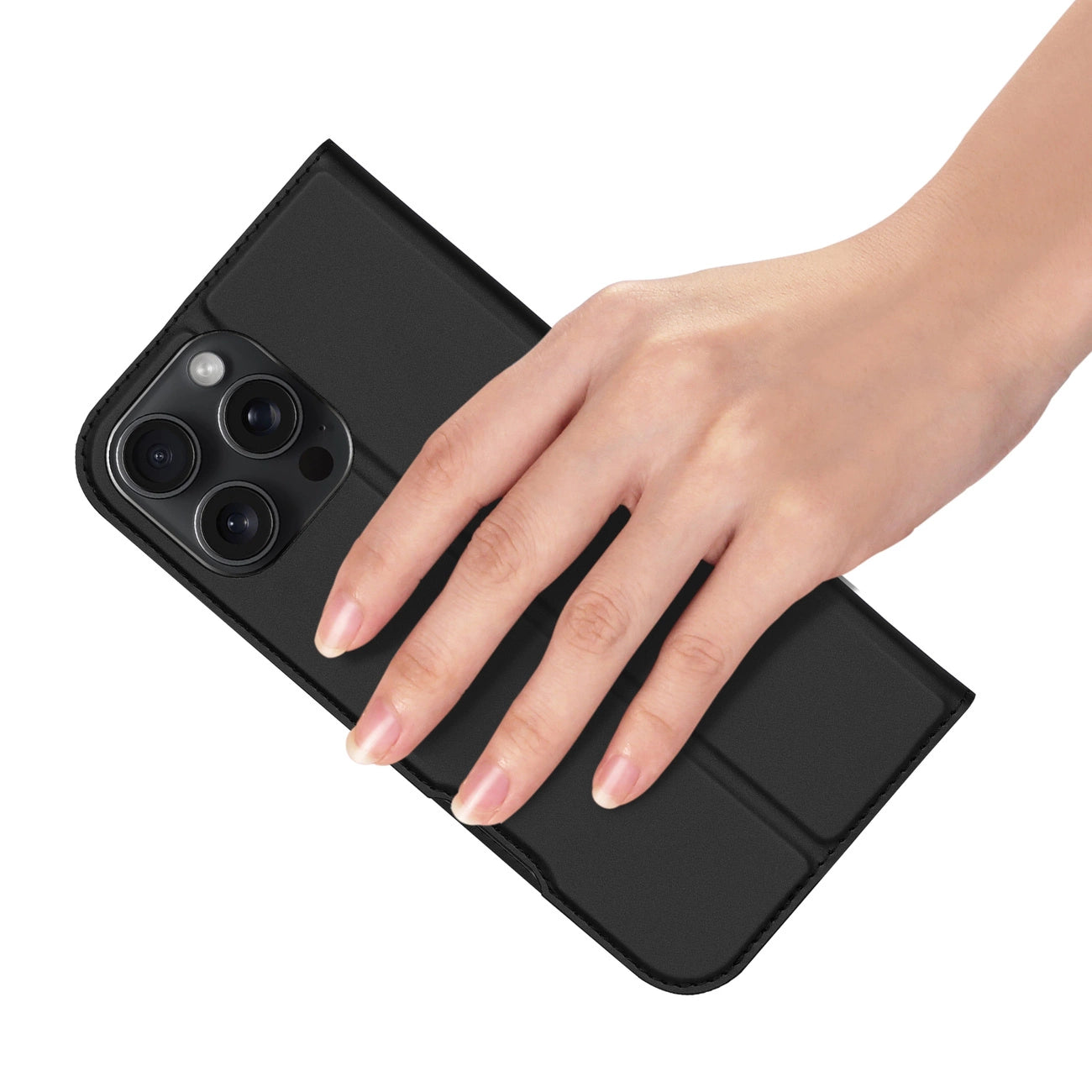 Dux Ducis Skin Pro iPhone 16 Pro Case with Flip and Card Slot - Black_7