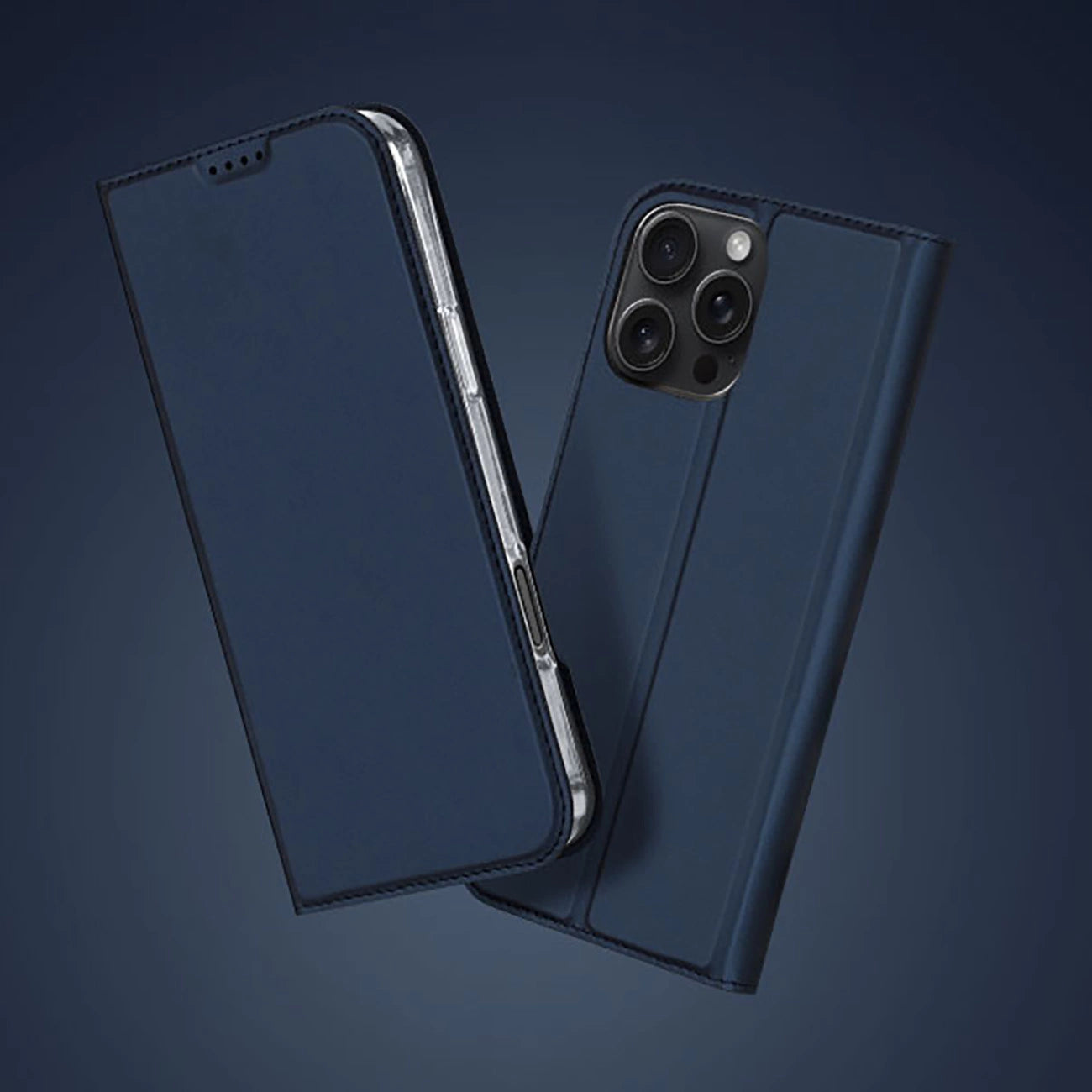 Dux Ducis Skin Pro iPhone 16 Pro Case with Flip and Card Slot - Blue_10