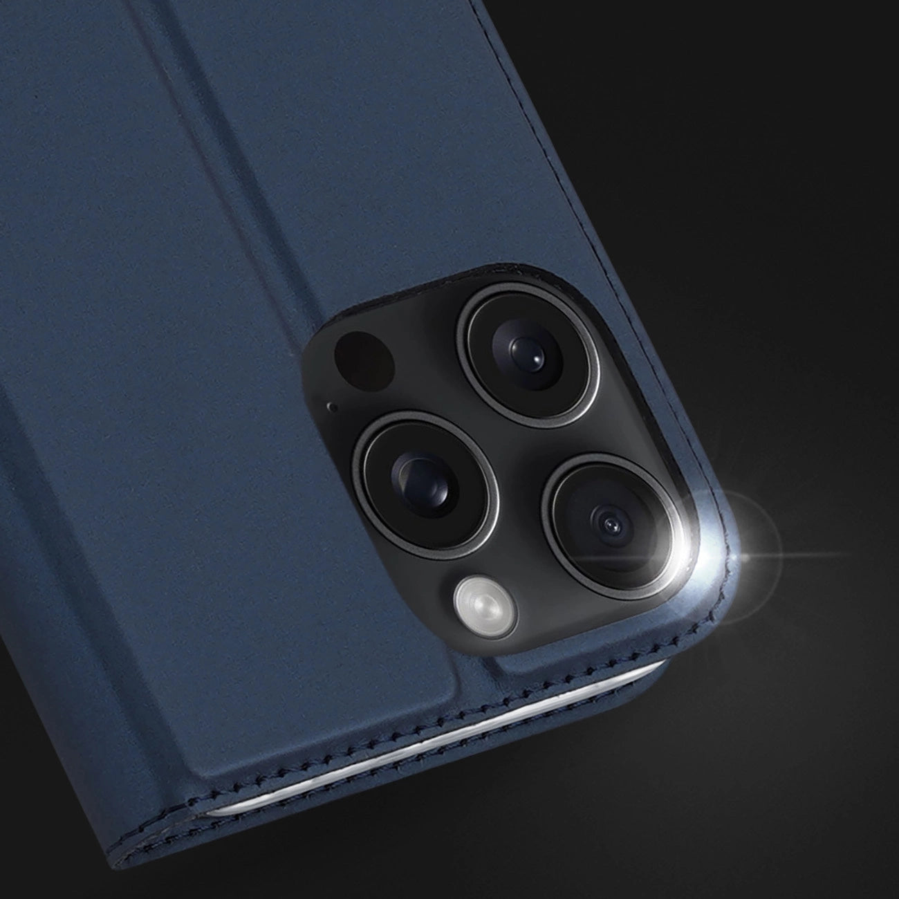 Dux Ducis Skin Pro iPhone 16 Pro Max Case with Flip and Card Slot - Blue_13