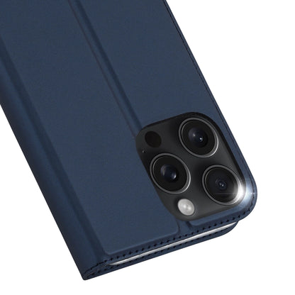 Dux Ducis Skin Pro iPhone 16 Pro Max Case with Flip and Card Slot - Blue_3
