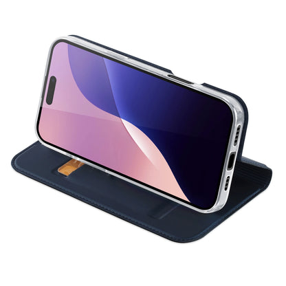 Dux Ducis Skin Pro iPhone 16 Pro Max Case with Flip and Card Slot - Blue_5