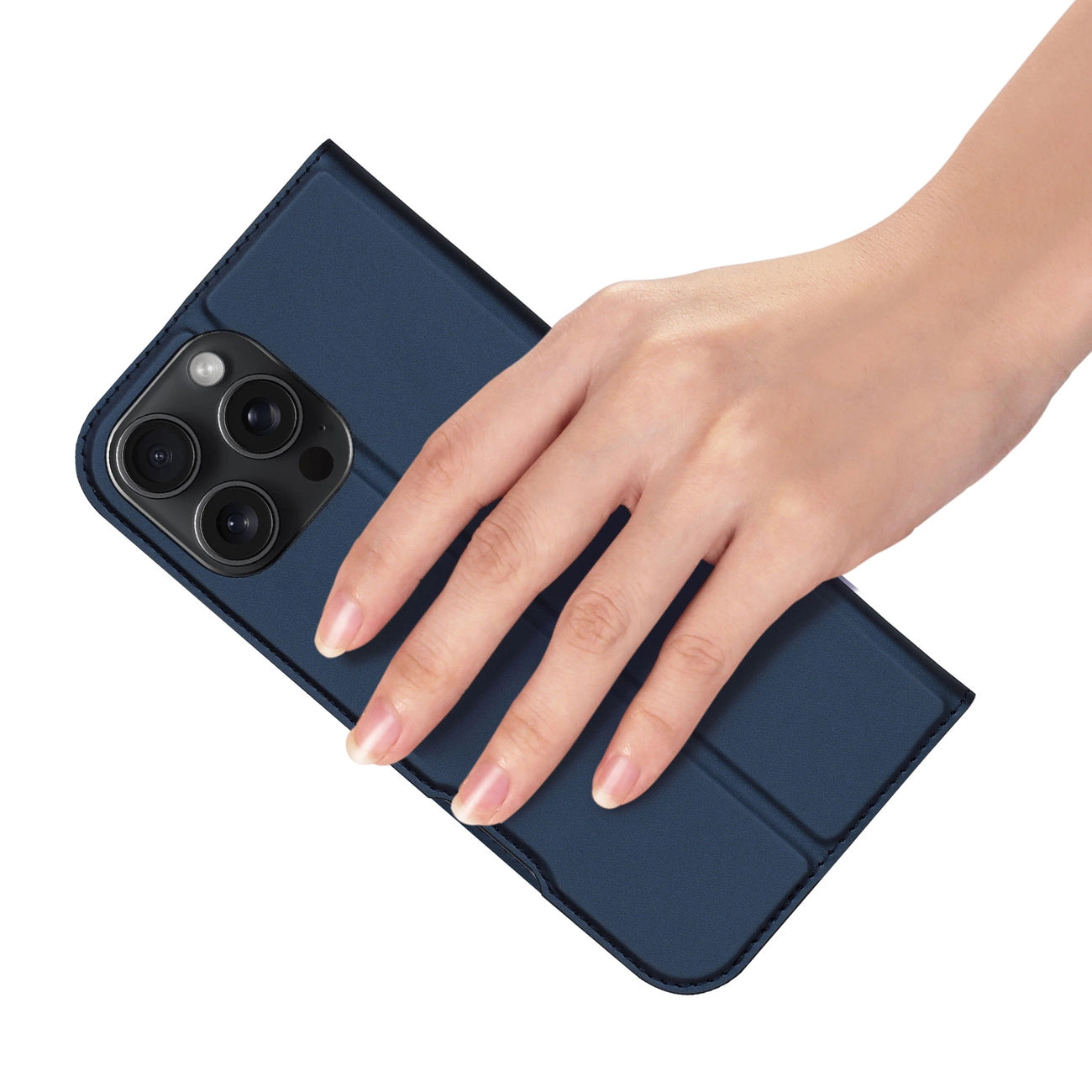 Dux Ducis Skin Pro iPhone 16 Pro Max Case with Flip and Card Slot - Blue_7