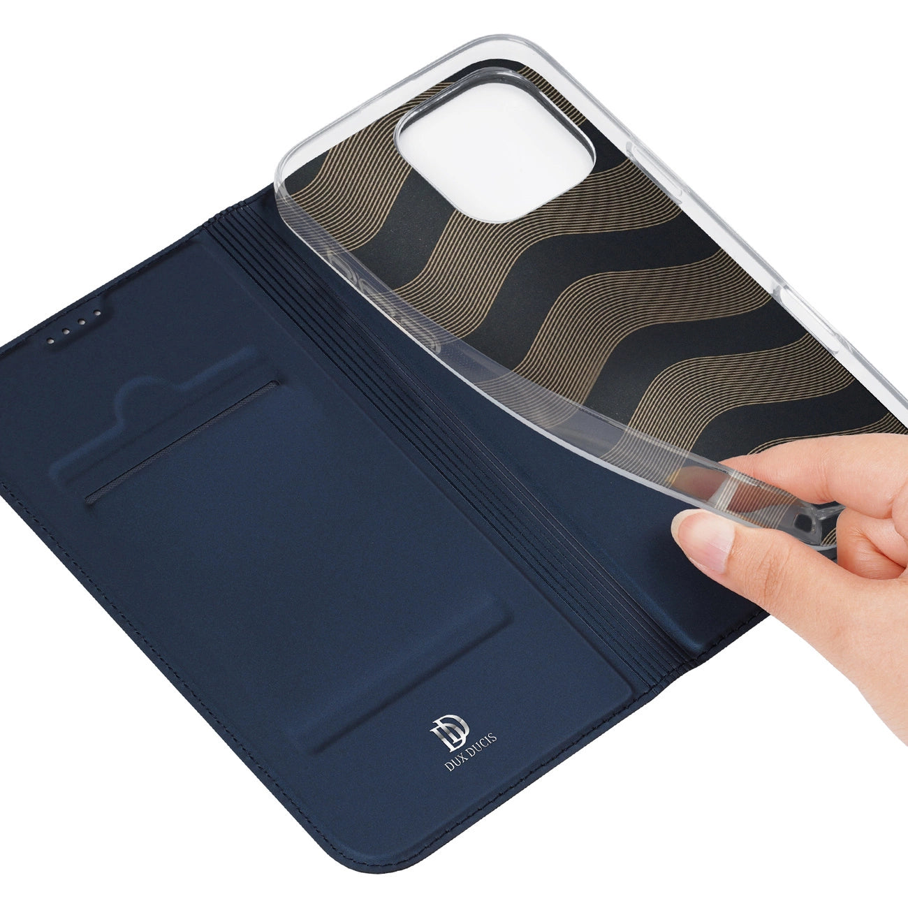 Dux Ducis Skin Pro iPhone 16 Pro Max Case with Flip and Card Slot - Blue_8