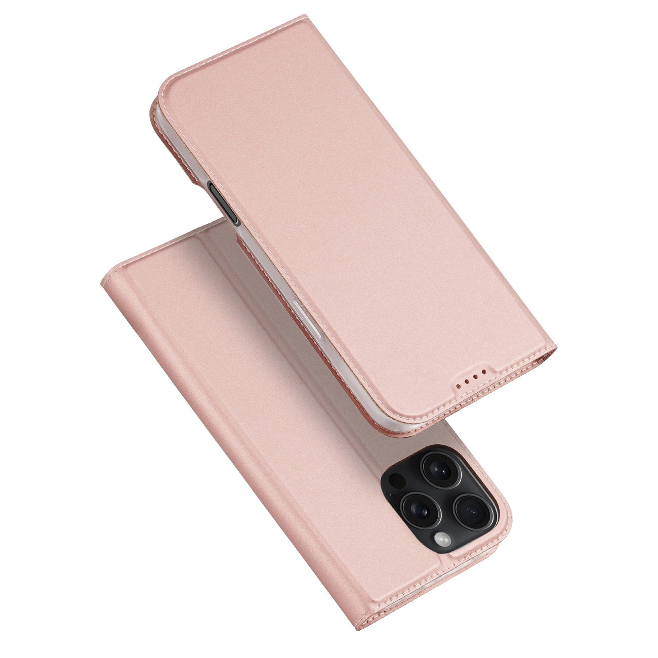 Dux Ducis Skin Pro iPhone 16 Pro Max Case with Flip and Card Slot - Pink_1