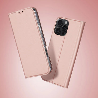 Dux Ducis Skin Pro iPhone 16 Pro Max Case with Flip and Card Slot - Pink_11