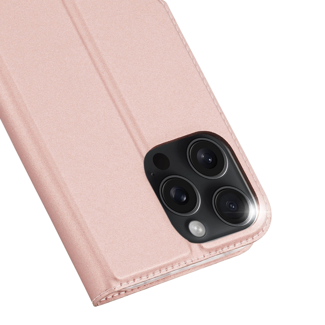 Dux Ducis Skin Pro iPhone 16 Pro Max Case with Flip and Card Slot - Pink_3