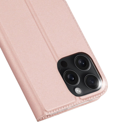 Dux Ducis Skin Pro iPhone 16 Pro Max Case with Flip and Card Slot - Pink_3