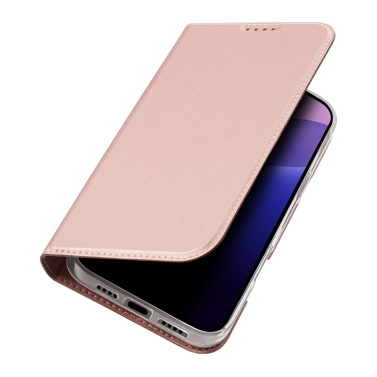 Dux Ducis Skin Pro iPhone 16 Pro Max Case with Flip and Card Slot - Pink_4