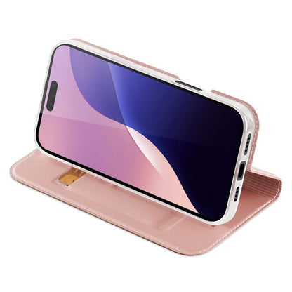 Dux Ducis Skin Pro iPhone 16 Pro Max Case with Flip and Card Slot - Pink_5