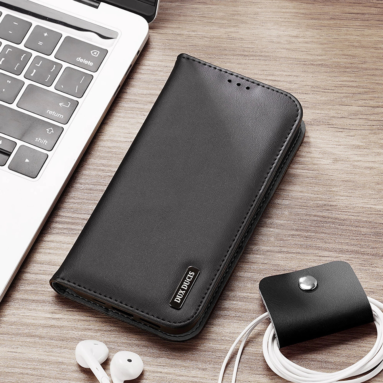 Dux Ducis Hivo iPhone 16 Pro Max Case with Flip and RFID Protection - Black_15