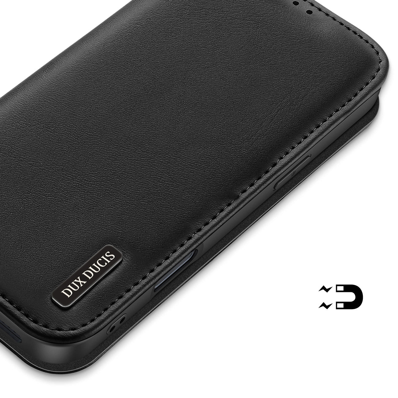 Dux Ducis Hivo iPhone 16 Pro Max Case with Flip and RFID Protection - Black_5