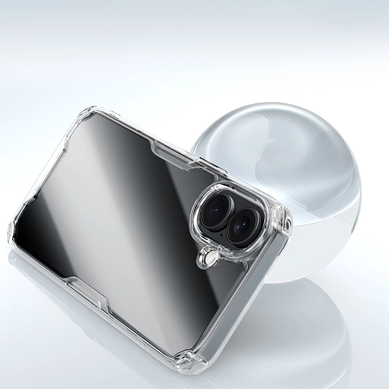 Nillkin Nature Pro Case for iPhone 16 - transparent and white_6