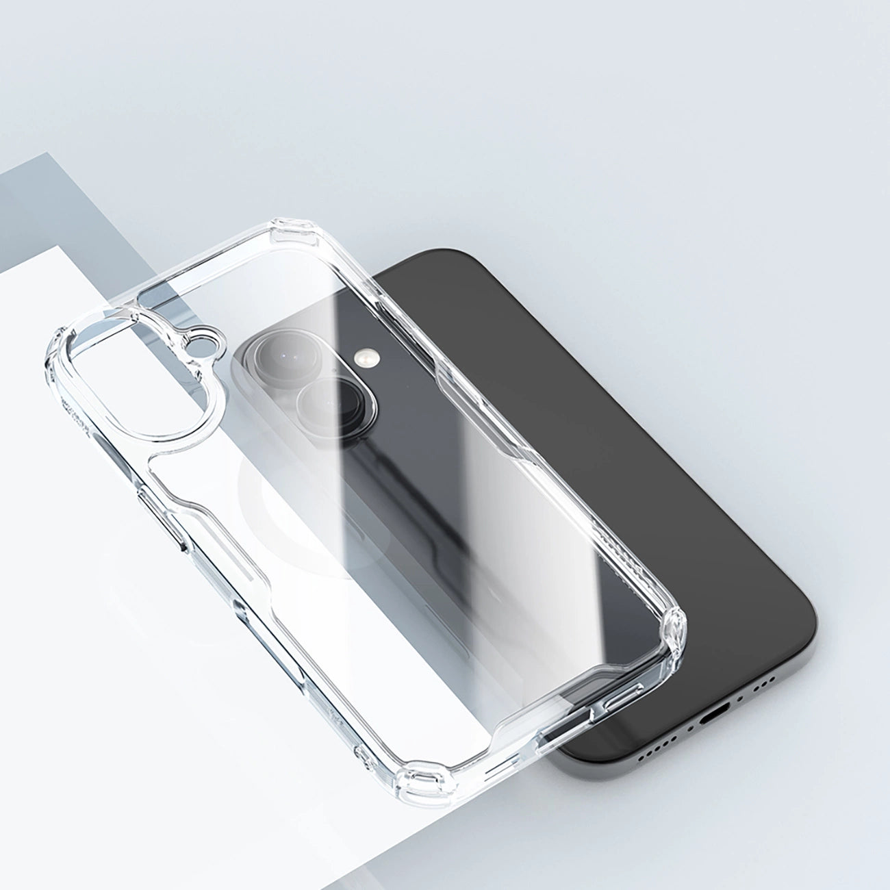 Nillkin Nature Pro Case for iPhone 16 - transparent and white_7