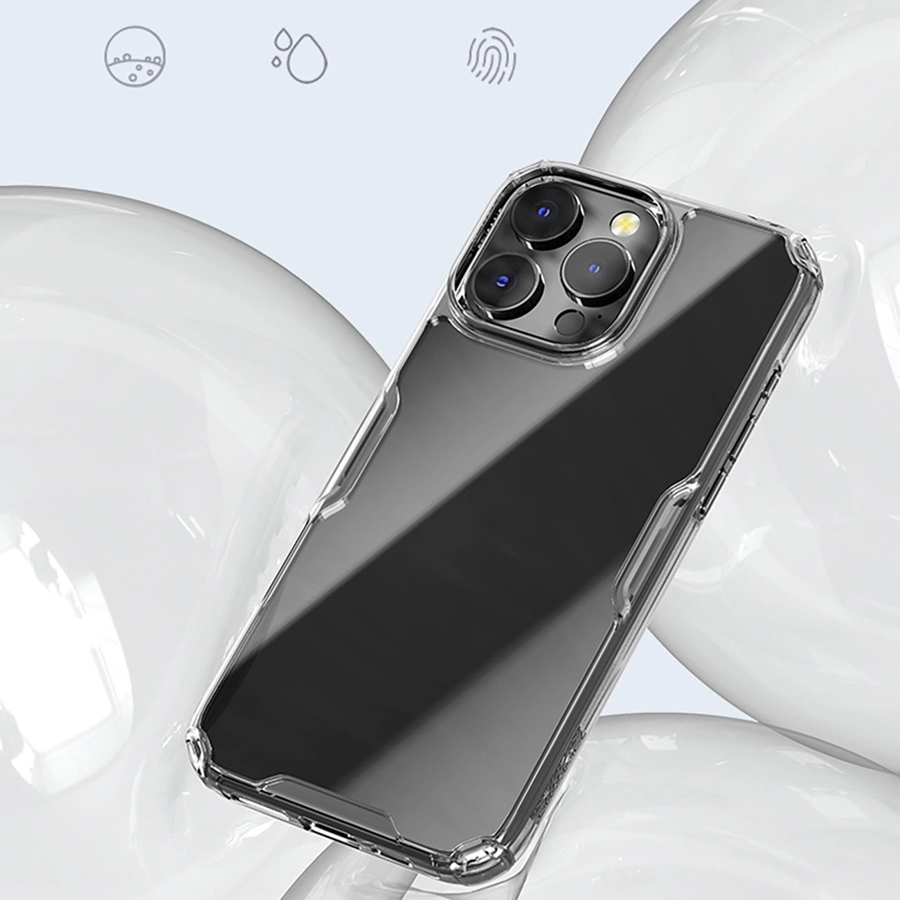 Nillkin Nature Pro Case for iPhone 16 Pro - transparent and white_11