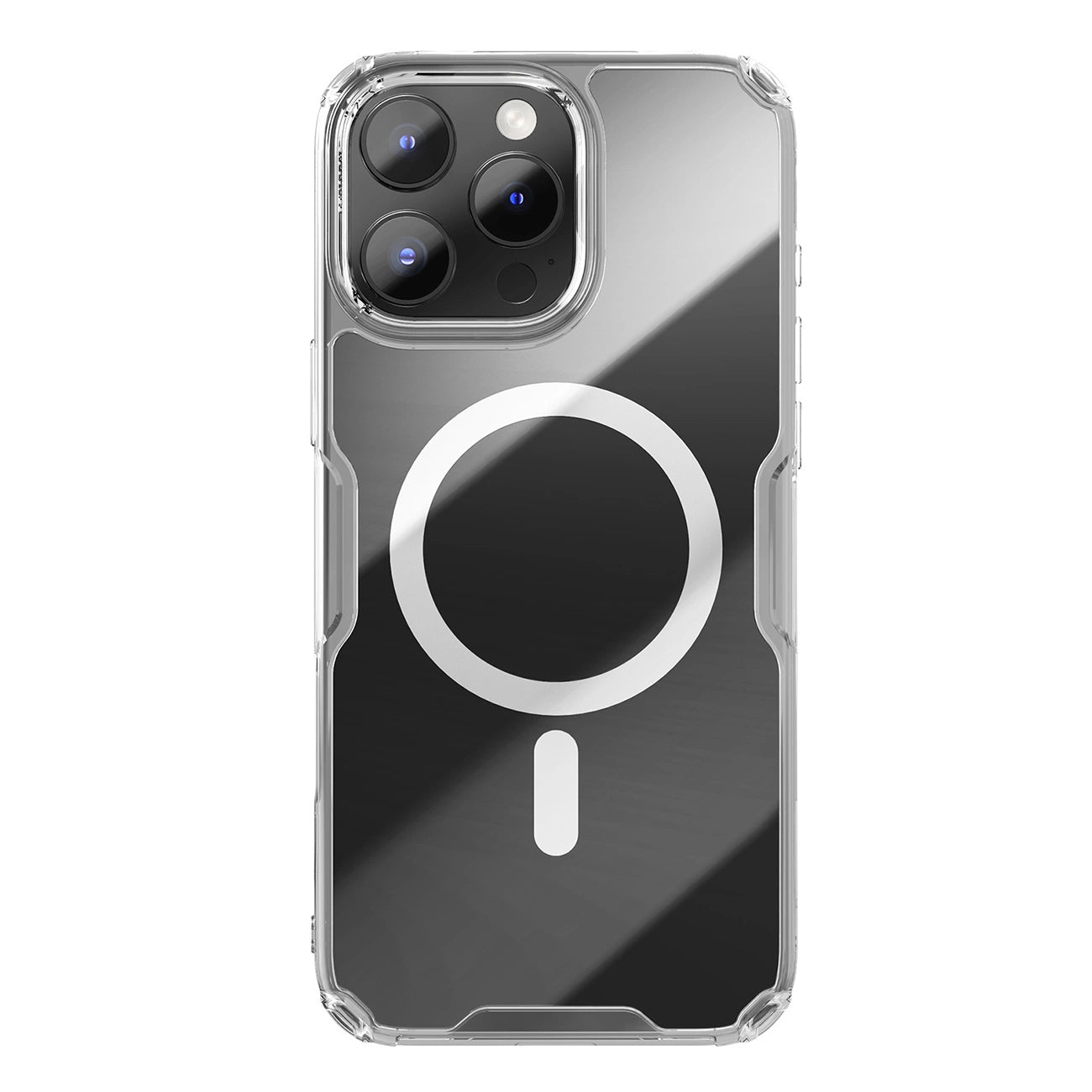 Nillkin Nature Pro Magnetic Case with MagSafe for iPhone 16 - Transparent & White_0