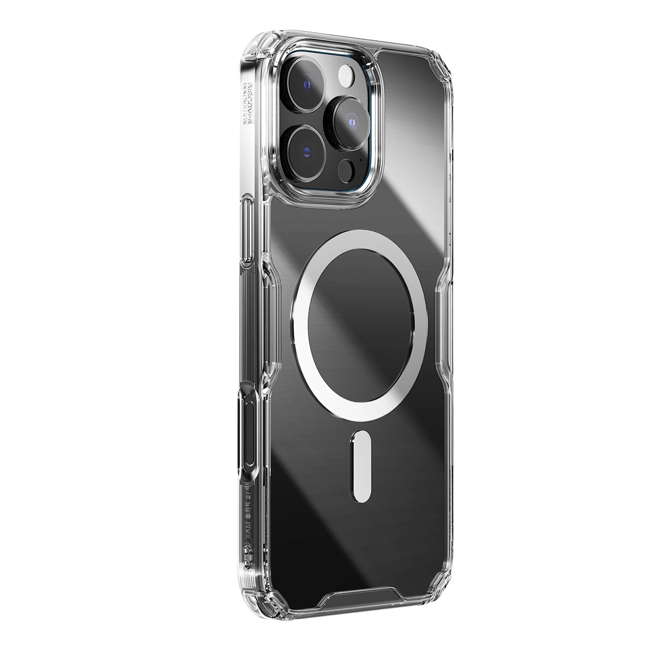 Nillkin Nature Pro Magnetic Case with MagSafe for iPhone 16 - Transparent & White_4