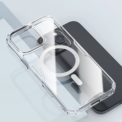 Nillkin Nature Pro Magnetic Case with MagSafe for iPhone 16 - Transparent & White_12