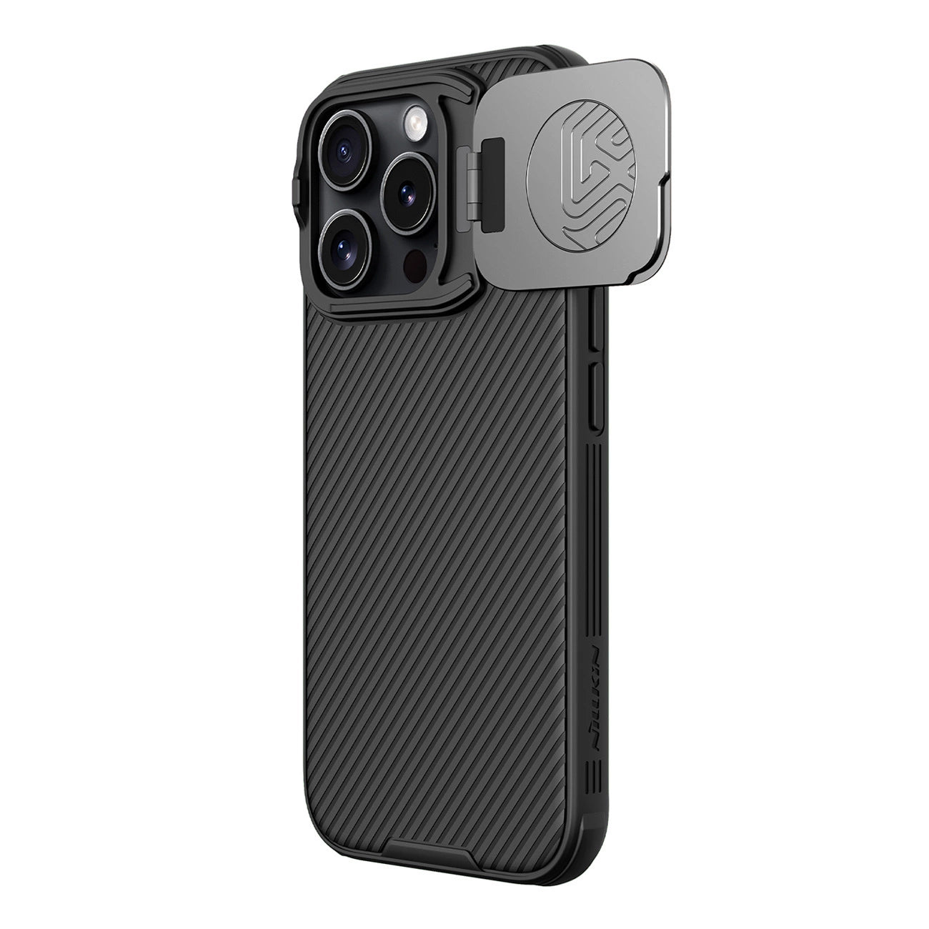 Nillkin CamShield Prop Case for iPhone 16 Pro Max with Camera Cover and Stand - Black_2