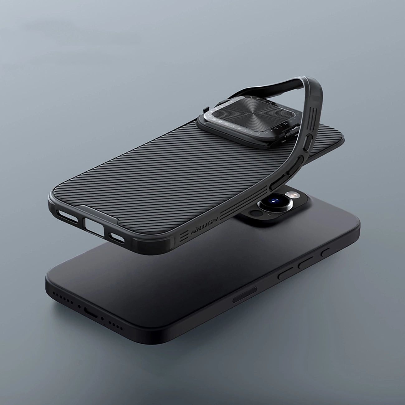 Nillkin CamShield Prop Case for iPhone 16 Pro Max with Camera Cover and Stand - Black_6